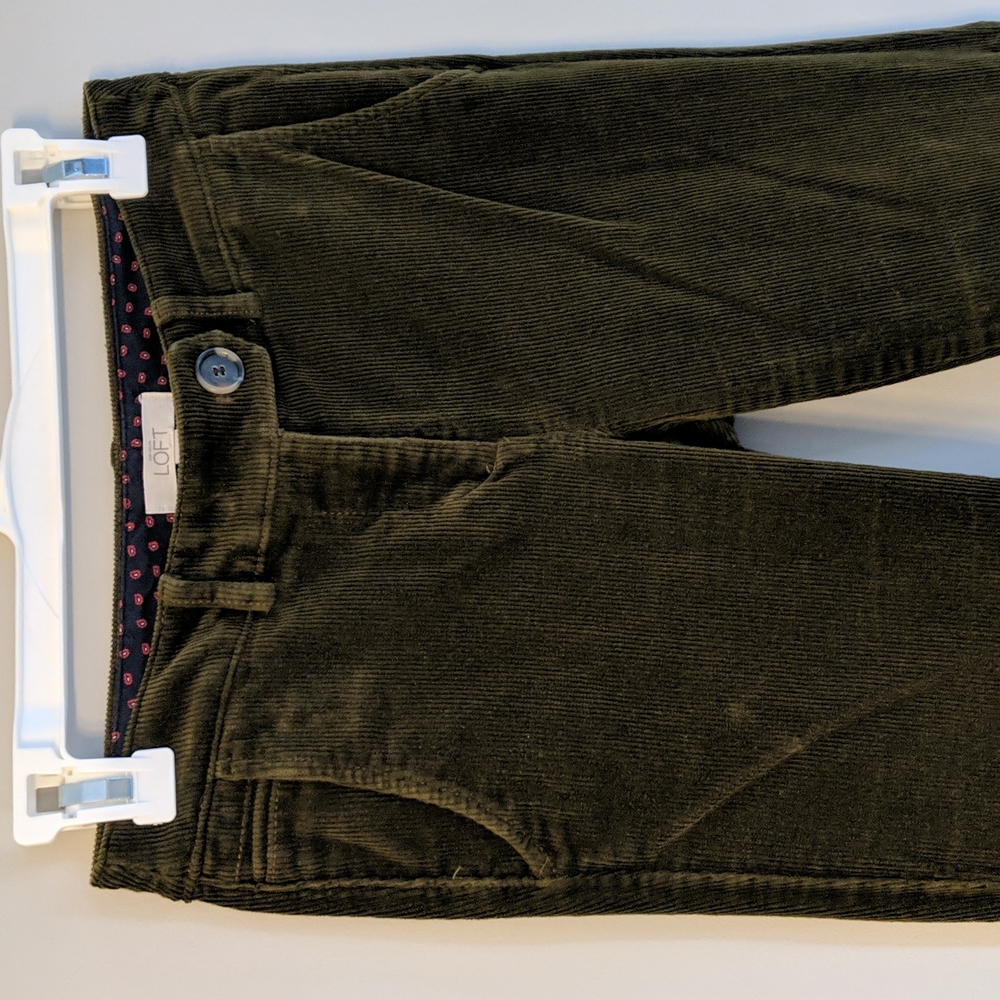 Loft Forrest green corduroy trousers